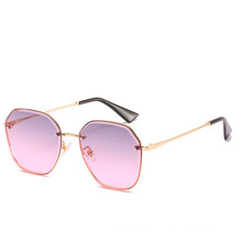 Fashion Sunglasses Women Brand Designer Polygon Ocean Lens Sunglasses Men Vintage Sun Glasses Hexagon